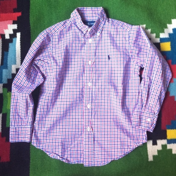 SALE Polo Plaid Button Down Boys - Picture 2 of 5